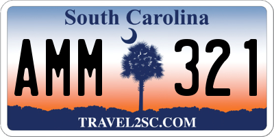 SC license plate AMM321