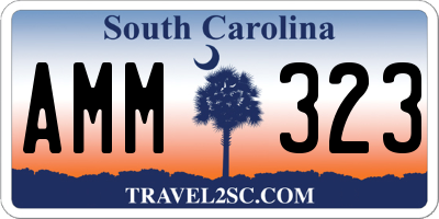SC license plate AMM323