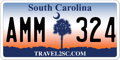 SC license plate AMM324