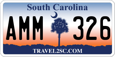 SC license plate AMM326