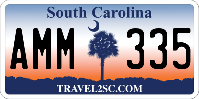 SC license plate AMM335