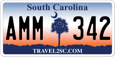 SC license plate AMM342