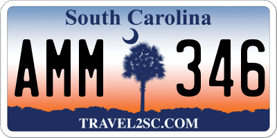 SC license plate AMM346