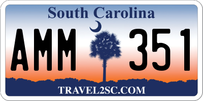 SC license plate AMM351