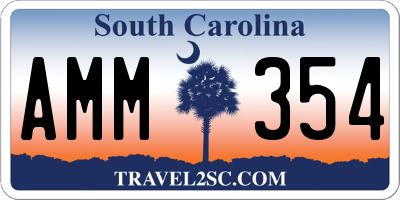 SC license plate AMM354