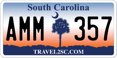 SC license plate AMM357