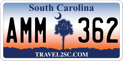 SC license plate AMM362