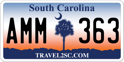 SC license plate AMM363