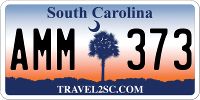 SC license plate AMM373