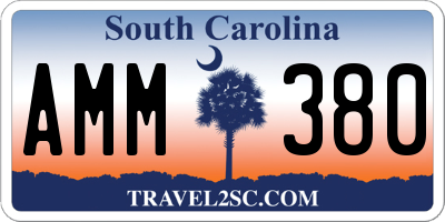 SC license plate AMM380