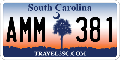 SC license plate AMM381