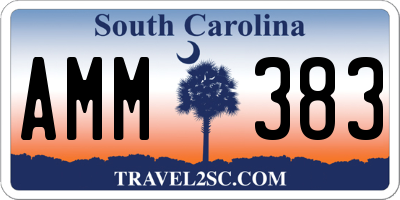 SC license plate AMM383