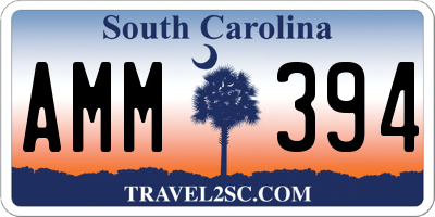 SC license plate AMM394