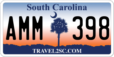 SC license plate AMM398