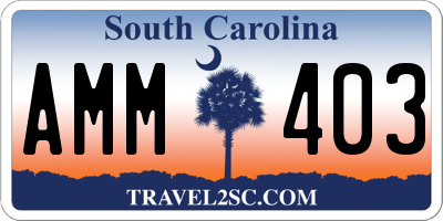 SC license plate AMM403