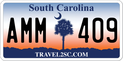 SC license plate AMM409