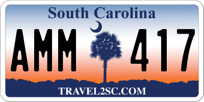 SC license plate AMM417