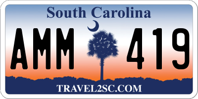 SC license plate AMM419