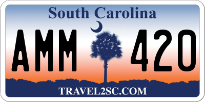 SC license plate AMM420