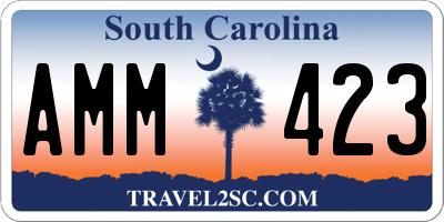 SC license plate AMM423