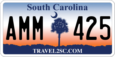 SC license plate AMM425
