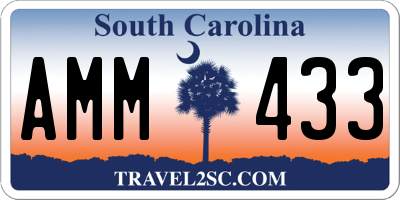 SC license plate AMM433