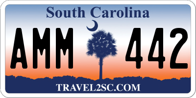 SC license plate AMM442