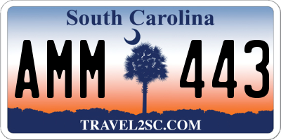 SC license plate AMM443