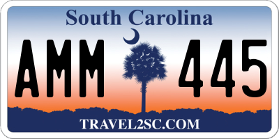 SC license plate AMM445