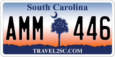 SC license plate AMM446