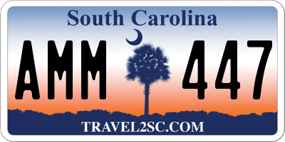 SC license plate AMM447