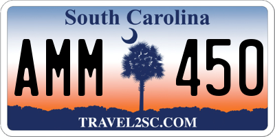 SC license plate AMM450