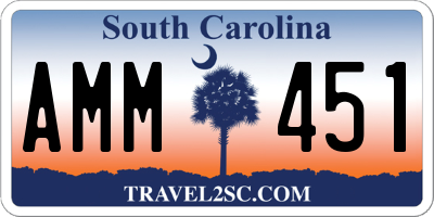 SC license plate AMM451