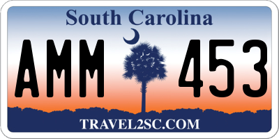 SC license plate AMM453