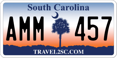 SC license plate AMM457