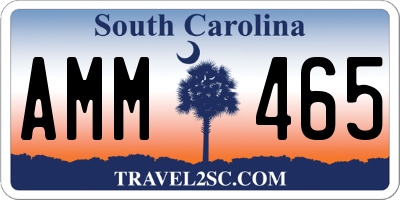 SC license plate AMM465