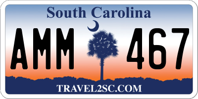 SC license plate AMM467