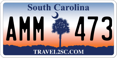 SC license plate AMM473