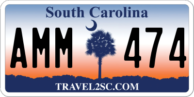SC license plate AMM474