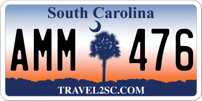 SC license plate AMM476