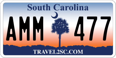 SC license plate AMM477