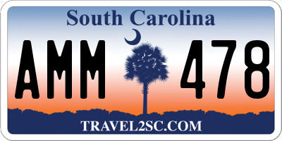 SC license plate AMM478
