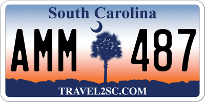 SC license plate AMM487