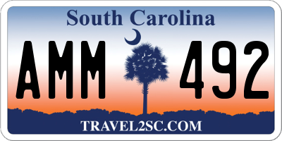 SC license plate AMM492