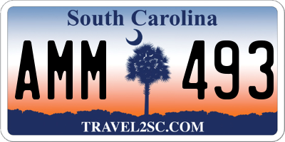 SC license plate AMM493