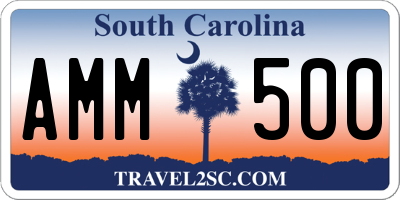 SC license plate AMM500