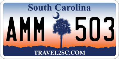 SC license plate AMM503