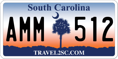 SC license plate AMM512