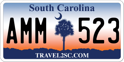 SC license plate AMM523