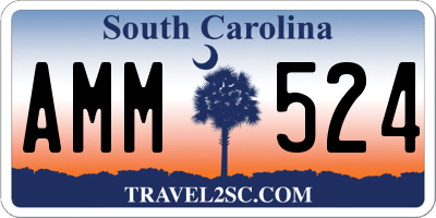 SC license plate AMM524